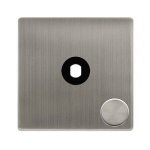 Click Definity Complete 1 Gang Unfurnished Dimmer Plate & Knobs Stainless Steel