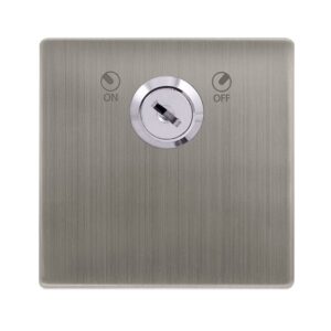 Click Definity Complete 20A Double Pole Key Lockable Switch Stainless Steel Cover Plate