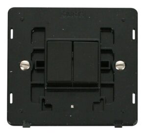 Click Definity 10Ax 2 Gang 2 Way Switch Insert Black