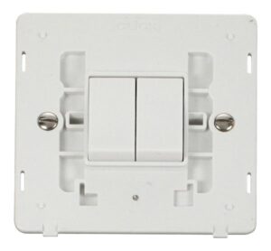 Click Definity 10Ax 2 Gang 2 Way Switch Insert White