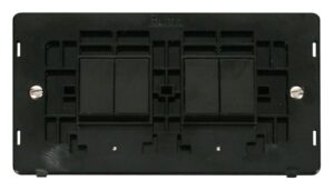 Click Definity 10Ax 4 Gang (2 X 2) 2 Way Switch Insert Black