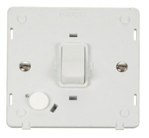 Click Definity 20A Dp Switch With Flex Outlet Insert White