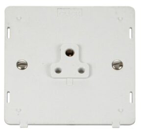 Click Definity 1 Gang 2A Round Pin Socket Outlet Insert White
