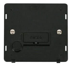 Click Definity 13A Fused Connection Unit With Flex Outlet Insert Black