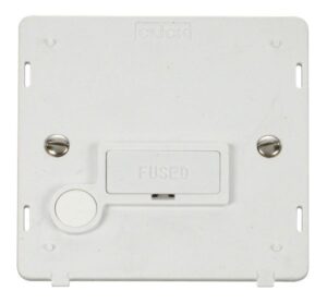 Click Definity 13A Fused Connection Unit With Flex Outlet Insert White