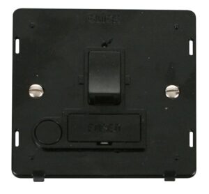 Click Definity 13A Fused Switched Connection Unit With Flex Outlet Insert Black
