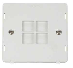 Click Definity 1 Gang Blank Plate Insert White