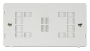 Click Definity 2 Gang Blank Plate Insert White