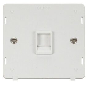 Click Definity Single Rj11 Socket Outlet Insert White