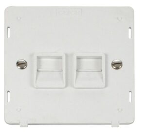 Click Definity Twin Telephone Socket Master Insert White