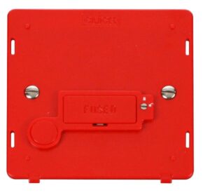 Click Definity 3A Fused Connection Unit With Flex Outlet (Lockable) Insert Red