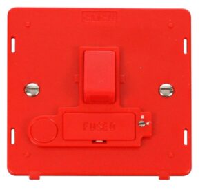 Click Definity 3A Fused Switched Conn. Unit With Flex Outlet (Lockable) Insert Red