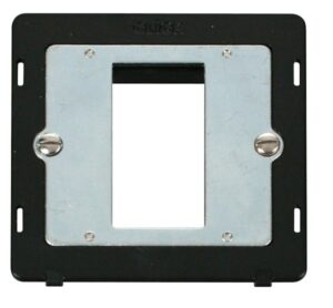 Click Definity 1 Gang Plate Single Media Module Insert Black