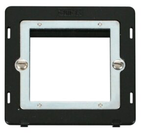 Click Definity 1 Gang Plate Twin Media Module Insert Black