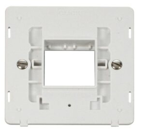 Click Definity 1 Gang Plate Twin Aperture Insert White