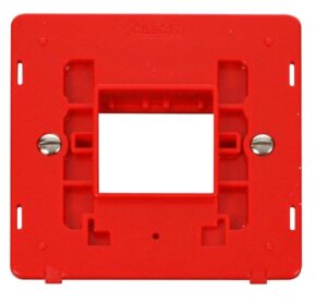 Click Definity 1 Gang Plate Twin Aperture Insert Red