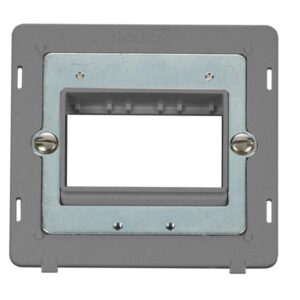 Click Definity 1 Gang Minigrid? Unfurnished Plate Insert 3 Apertures