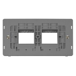 Click Definity 2 Gang Minigrid? Unfurnished Plate Insert 2 X 2 Apertures
