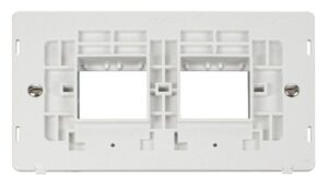 Click Definity 2 Gang Plate (2 X 2) Aperture Insert White