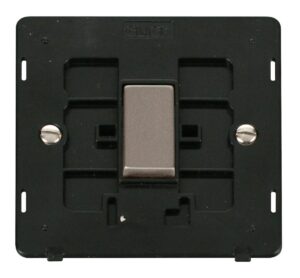 Click Definity Ingot 10Ax 1 Gang Intermediate Switch Insert Black / Stainless Steel