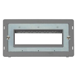 Click Definity 2 Gang Minigrid? Unfurnished Plate Insert 6 In-Line Apertures