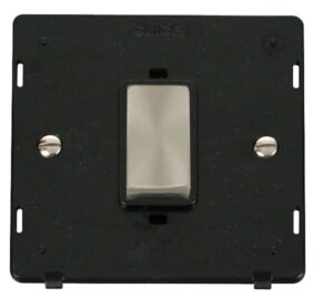 Click Definity Ingot 45A 1 Gang Plate Dp Switch Insert Black