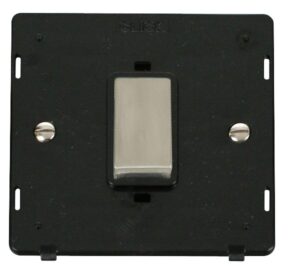Click Definity Ingot 45A 1 Gang Plate Dp Switch Insert Black