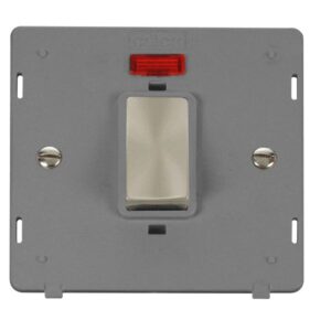 Click Definity 50A Ingot 1 Gang Double Pole Plate Switch With Neon Insert