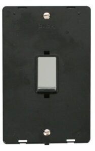 Click Definity Ingot 45A 2 Gang Plate Dp Switch Insert Black