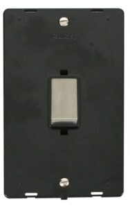 Click Definity Ingot 45A 2 Gang Plate Dp Switch Insert Black