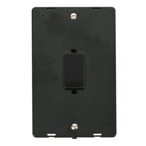 Click Definity 50A 2 Gang (Vertical) Double Pole Plate Switch Insert Black Insert & Rocker