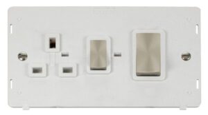 Click Definity Ingot 45A Dp Switch 13A Dp Switched Socket Insert White