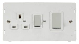 Click Definity Ingot 45A Dp Switch 13A Dp Switched Socket Insert White