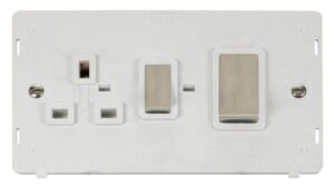 Click Definity Ingot 45A Dp Switch 13A Dp Switched Socket Insert White