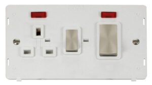 Click Definity Ingot 45A Dp Switch 13A Dp Sw. Socket With Neons Insert White