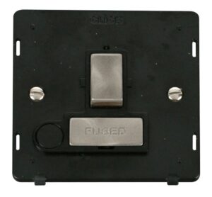 Click Definity Ingot 13A Fused Sw. Conn. Unit With Flex Outlet Insert Black / Br. St.