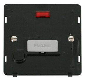 Click Definity Ingot 13A Fused Conn. Unit With F/O Insert & Neon Black / Chrome