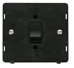 Click Definity 20A 1 Gang Dp Switch Insert Black