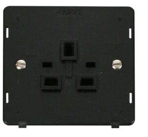 Click Definity 1 Gang 13A Socket Insert Black