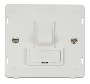Click Definity 13A Fused Switched Connection Unit Insert White