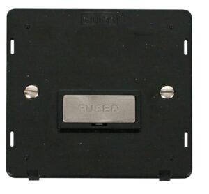 Click Definity Ingot 13A Fused Connection Unit Insert Black / Brushed Stainless