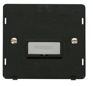 Click Definity Ingot 13A Fused Connection Unit Insert Black / Chrome