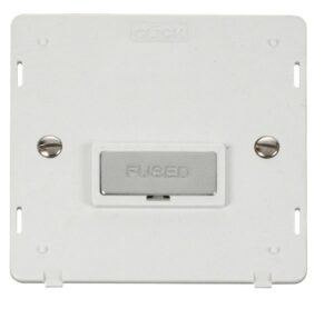 Click Definity Ingot 13A Fused Connection Unit Insert White / Chrome