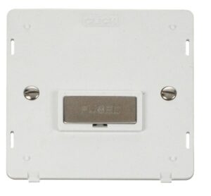 Click Definity Ingot 13A Fused Connection Unit Insert White / Stainless Steel