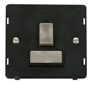 Click Definity Ingot 13A Fused Switched Connection Unit Insert Black / Br. Stainless