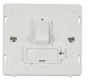 Click Definity 13A Fused Switched Connection Unit (Lockable) Insert White