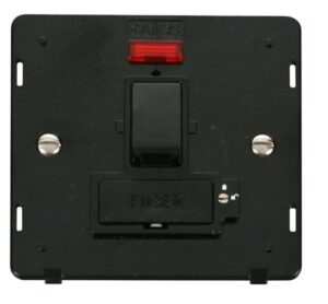 Click Definity 13A Fused Switched Connection Unit With Neon (Lockable) Insert Black