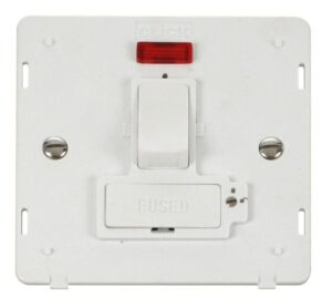 Click Definity 13A Fused Switched Connection Unit With Neon (Lockable) Insert White