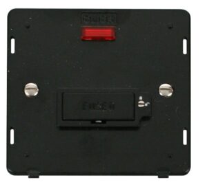 Click Definity 13A Fused Connection Unit With Neon (Lockable) Insert Black