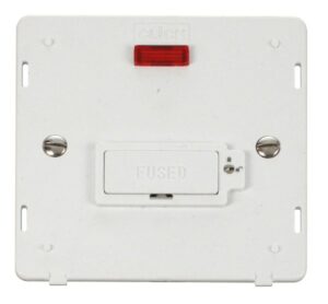 Click Definity 13A Fused Connection Unit With Neon (Lockable) Insert White